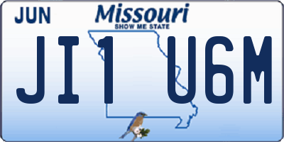 MO license plate JI1U6M