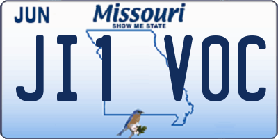MO license plate JI1V0C