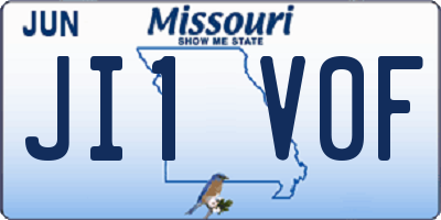 MO license plate JI1V0F