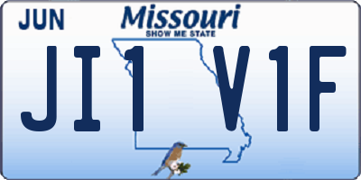 MO license plate JI1V1F