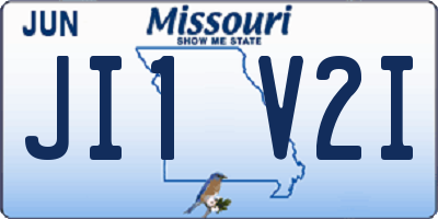 MO license plate JI1V2I
