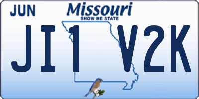 MO license plate JI1V2K