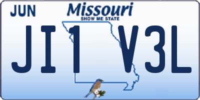 MO license plate JI1V3L
