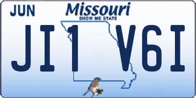 MO license plate JI1V6I