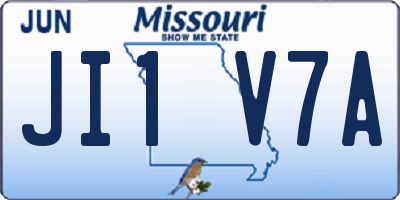 MO license plate JI1V7A