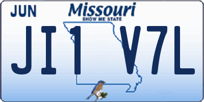 MO license plate JI1V7L