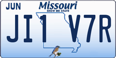MO license plate JI1V7R