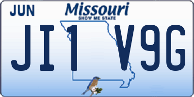 MO license plate JI1V9G