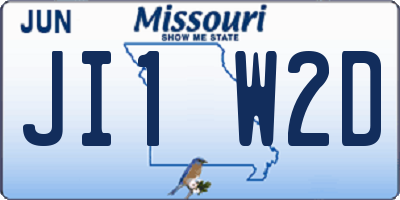 MO license plate JI1W2D
