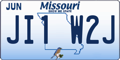 MO license plate JI1W2J