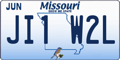 MO license plate JI1W2L