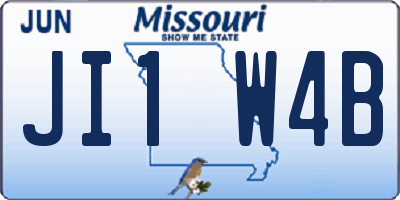 MO license plate JI1W4B
