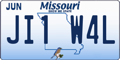 MO license plate JI1W4L