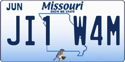 MO license plate JI1W4M