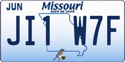 MO license plate JI1W7F