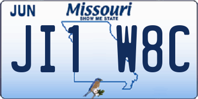 MO license plate JI1W8C
