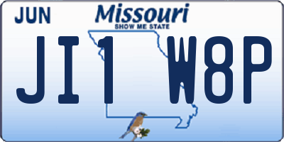 MO license plate JI1W8P