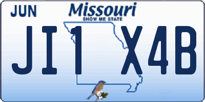 MO license plate JI1X4B