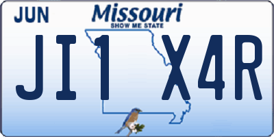 MO license plate JI1X4R