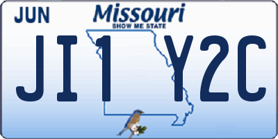 MO license plate JI1Y2C