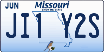 MO license plate JI1Y2S