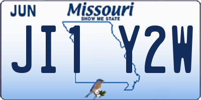 MO license plate JI1Y2W