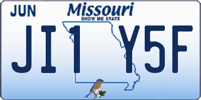 MO license plate JI1Y5F