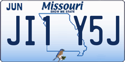 MO license plate JI1Y5J