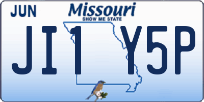 MO license plate JI1Y5P