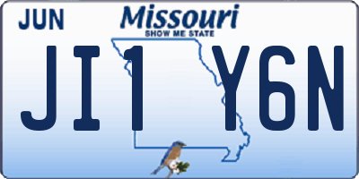 MO license plate JI1Y6N