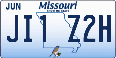 MO license plate JI1Z2H