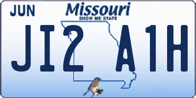 MO license plate JI2A1H