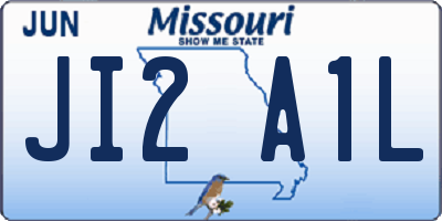 MO license plate JI2A1L