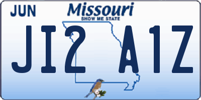 MO license plate JI2A1Z