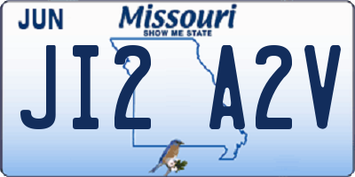 MO license plate JI2A2V