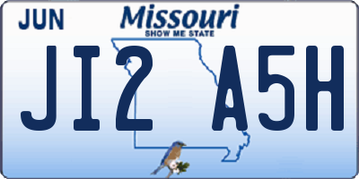MO license plate JI2A5H