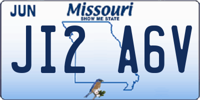 MO license plate JI2A6V