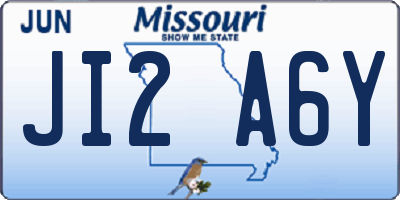 MO license plate JI2A6Y