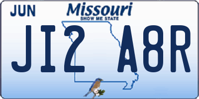 MO license plate JI2A8R