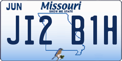 MO license plate JI2B1H
