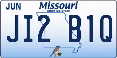 MO license plate JI2B1Q