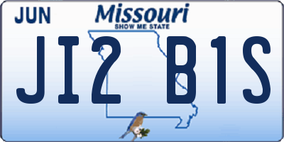 MO license plate JI2B1S