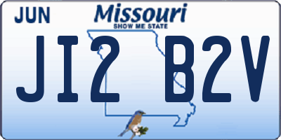 MO license plate JI2B2V