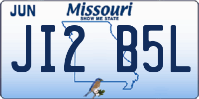 MO license plate JI2B5L
