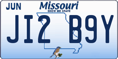 MO license plate JI2B9Y