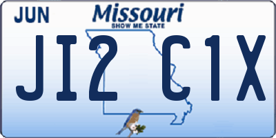 MO license plate JI2C1X