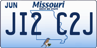 MO license plate JI2C2J