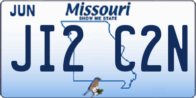 MO license plate JI2C2N