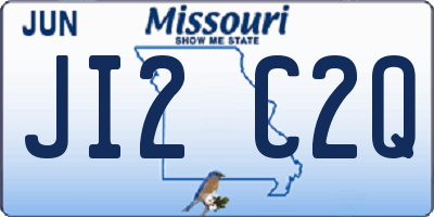 MO license plate JI2C2Q