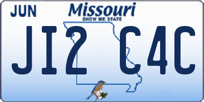 MO license plate JI2C4C